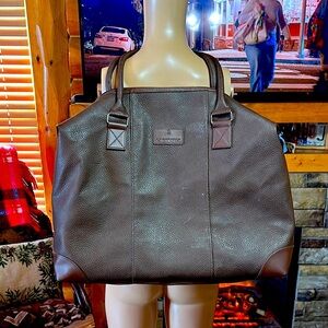 Vintage Karl‎ Lagerfeld Brown Leather Duffel Bag